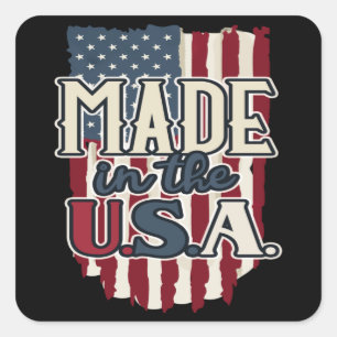 米国カッコいい国旗のデザイン作られた米国 スクエアシール