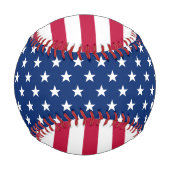 米国カッコいい州旗スターズストライプ7月4日 野球ボール (正面)