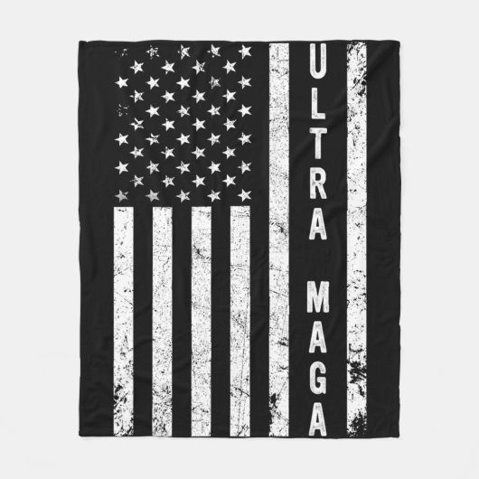 米国カッコいい黒人旗Ultで外出 フリースブランケット (正面)