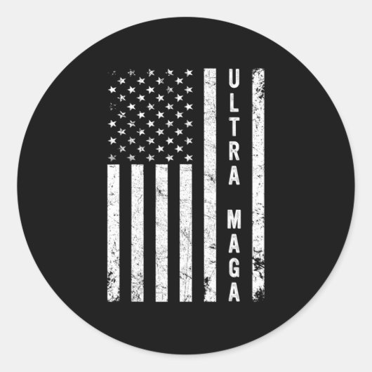 米国カッコいい黒人旗Ultで外出 ラウンドシール (正面)