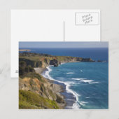 米国カリフォルニアのビッグサー海岸線 ポストカード (正面/裏面)