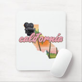 米国カリフォルニア地図ポスター マウスパッド (マウス)