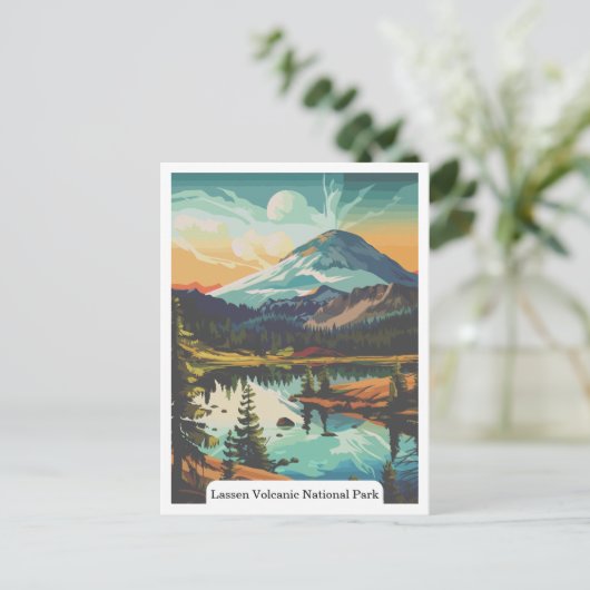 米国カリフォルニア州ラッセン火山国立公園 ポストカード (スタンド正面)