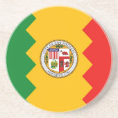 米国カリフォルニア州ロサンゼルス州旗を持つコースター コースター (正面)