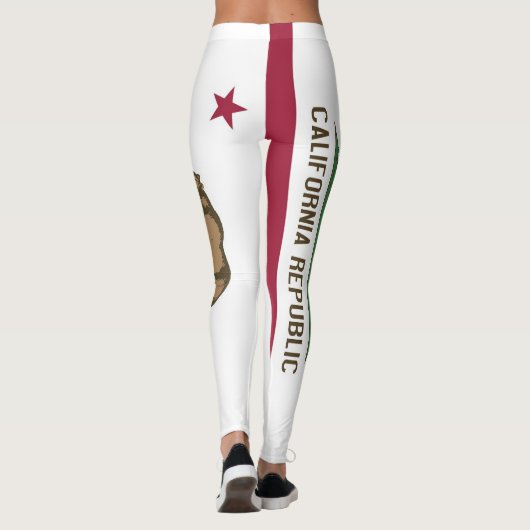 米国カリフォルニア州州州旗を持つレギンス レギンス (裏面)