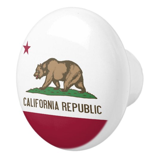 米国カリフォルニア州旗とセラミックノブの引っ張り セラミックノブ (右)