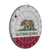 米国カリフォルニア州旗とダーツボード ダーツボード (正面左)