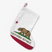 米国カリフォルニア州旗を持つクリスマスストッキング スモールクリスマスストッキング (正面 (吊り時))