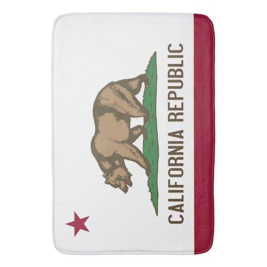 米国カリフォルニア州旗を持つ大型バスマット バスマット (正面縦)