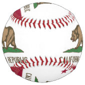 米国カリフォルニア州旗を持つ愛国的ソフトボール ソフトボール (裏面)