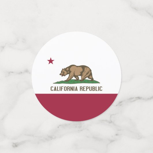 米国カリフォルニア州旗を持つ表紙吹雪 コンフェッティ (スモール正面)