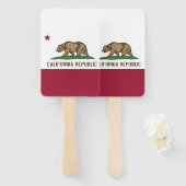 米国カリフォルニア州旗を掲げたハンドファンのセット ハンドファン (正面&裏面)