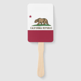 米国カリフォルニア州旗を掲げたハンドファンのセット ハンドファン