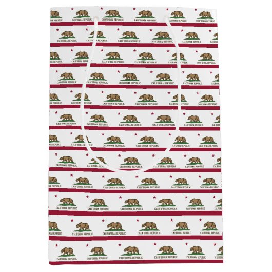 米国カリフォルニア州旗抱き枕 ミディアムペーパーバッグ (正面)