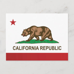 米国カリフォルニア州旗 ポストカード