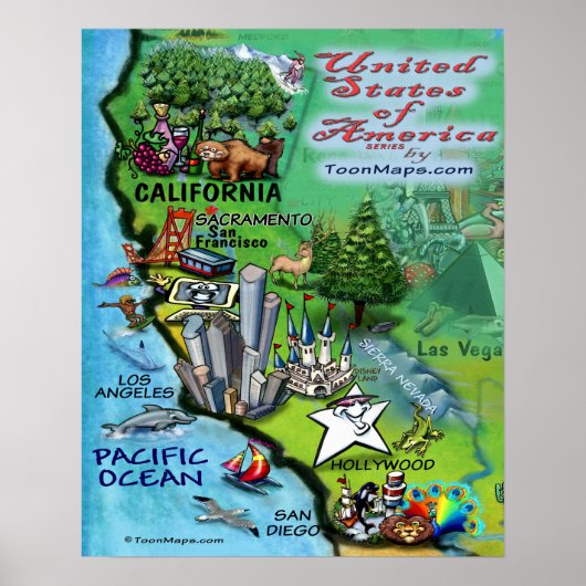 米国カリフォルニア州 ポスター (正面)