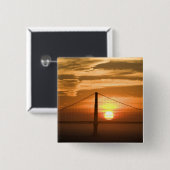 米国カリフォルニア。サンフランシスコ。太陽の設定 缶バッジ (正面&裏面)