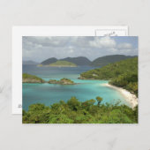 米国カリブのヴァージン諸島、セントジョン、トランク ポストカード (正面/裏面)