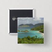 米国カリブのヴァージン諸島、セント·ジョン、トランク 缶バッジ (正面&裏面)