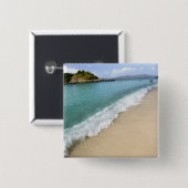 米国カリブのヴァージン諸島、セント·ジョン 缶バッジ (正面&裏面)