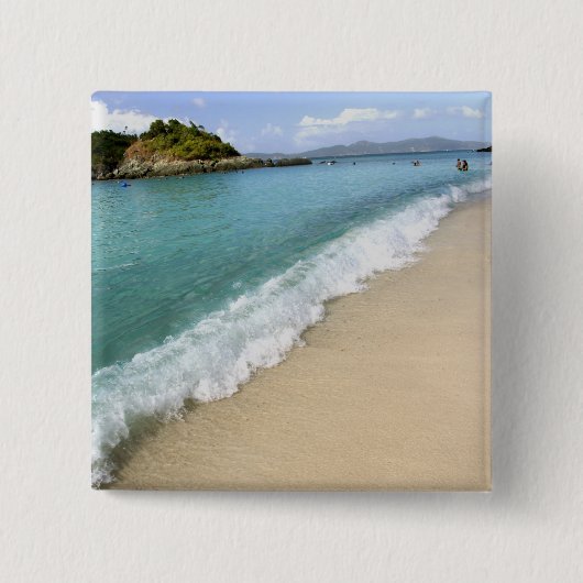 米国カリブのヴァージン諸島、セント·ジョン 缶バッジ (正面)