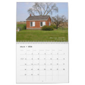 米国カレンダーのワンルームスクールハウス カレンダー (3月 2026)