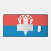 米国カンザスシティー州旗の付いたデスクマット デスクマット (キーボード&マウス)