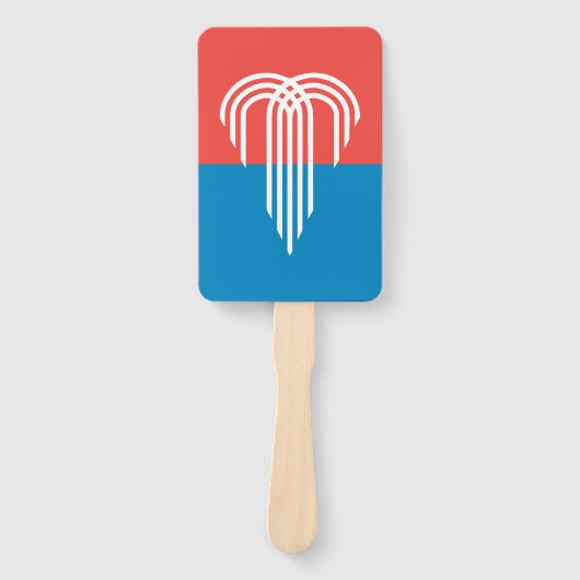 米国カンザスシティー州旗を持つハンドファンのセット ハンドファン (正面)