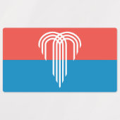 米国カンザスシティー州旗を持つ愛国的なラベル ラベル (デザイン1)