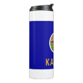 米国カンザス州旗とサーマルタンブラー タンブラー (回転左)