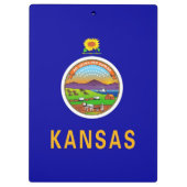 米国カンザス州旗を持つ愛国的なクリップボード クリップボード (裏面)