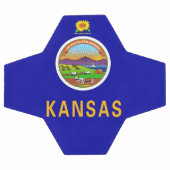 米国カンザス州旗を掲げた愛国的なサッカーボール サッカーボール (フラット)