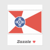 米国カンザス州・ウィチタ州旗 シール (シート)