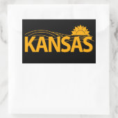 米国カンザス 長方形シール (バッグ)