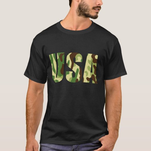 米国カーキ迷彩徴候 Tシャツ (正面)
