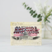 米国キャピタル建物米国国旗のポストカード ポストカード (スタンド正面)