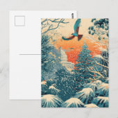 米国キャピトルヒルクリスマスツリーホリデーカード、レトロ ポストカード (正面/裏面)