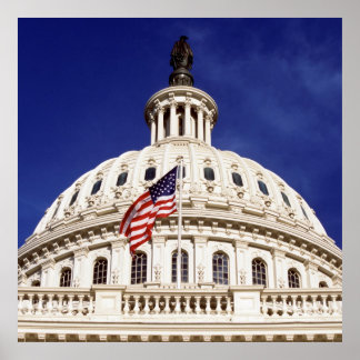 米国キャピトル建物、ワシントンDC ポスター