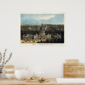 米国キャピトル， 1871 (Sachse) BigMapBlog.com ポスター (キッチン)