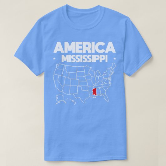 米国ギフトミシシッピ州 Tシャツ (デザイン正面)
