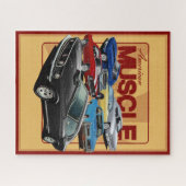 米国クラシックのマッスルカー ジグソーパズル (横)