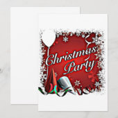 米国クリスマス招待状で祝祭日を祝う 招待状 (正面/裏面)
