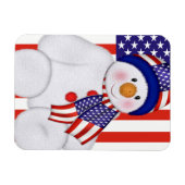 米国クリスマス雪だるま マグネット (横)