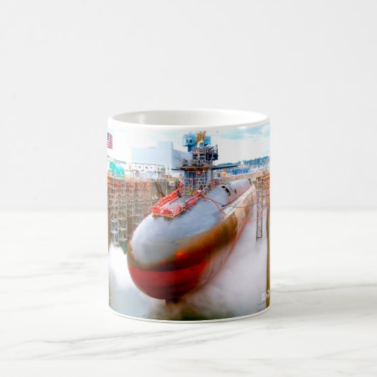 米国クルーズミサイル潜水艦 – SSGN-726 Mug コーヒーマグカップ (中央)