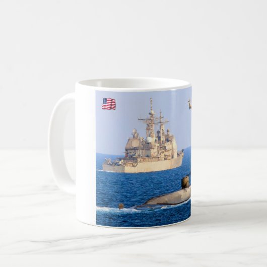米国クルーズミサイル潜水艦 – SSGN-729 Mug コーヒーマグカップ (正面左)