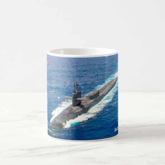 米国クルーズミサイル潜水艦 – SSGN-729 Mug コーヒーマグカップ (中央)