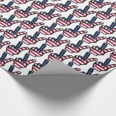 米国クールの勝利サイン ラッピングペーパー (角)