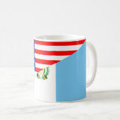 米国グアテマラ国半旗アメリカ合衆国 コーヒーマグカップ (正面右)
