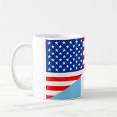 米国グアテマラ国半旗アメリカ合衆国 コーヒーマグカップ (左)