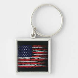 米国グランジ国旗 キーホルダー